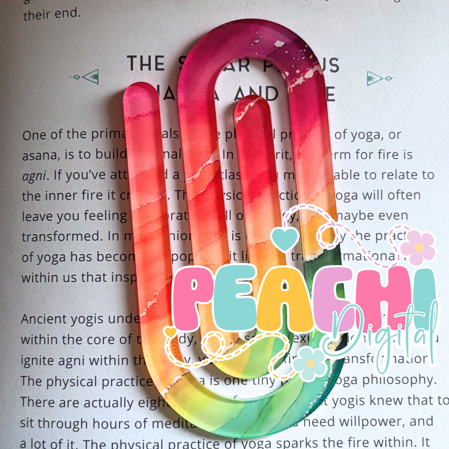 Rainbow Ink Jumbo Clip Bookmark