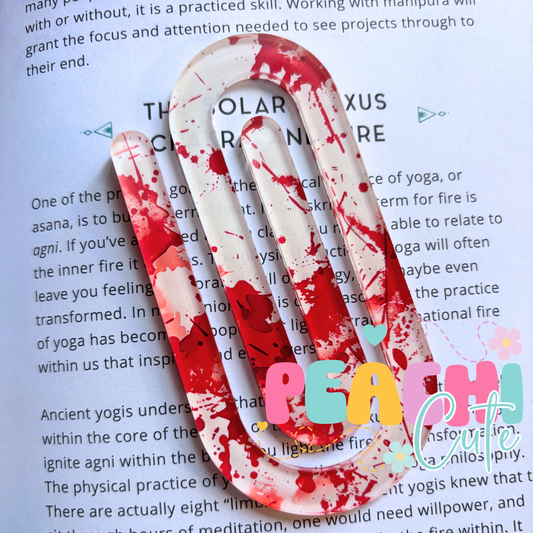 Blood Splat Jumbo Clip Bookmark
