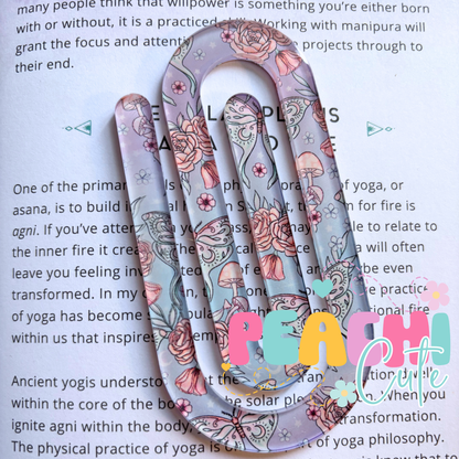 Pastel Moth Jumbo Clip Bookmark