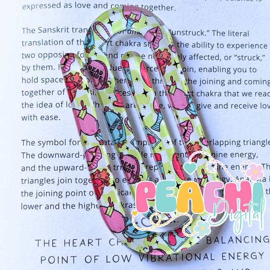 Neon Anti Valentines Jumbo Clip Bookmark