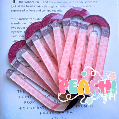 Pink leopard pencil Jumbo Clip Bookmark