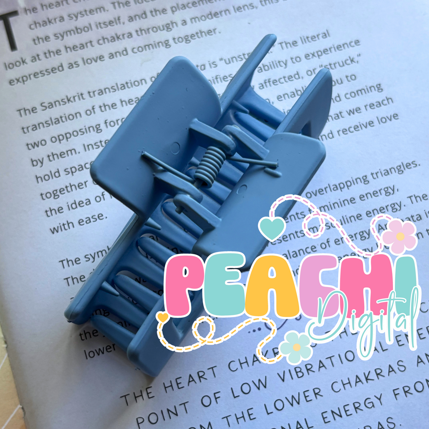 Soft Med Blue Hair Clip