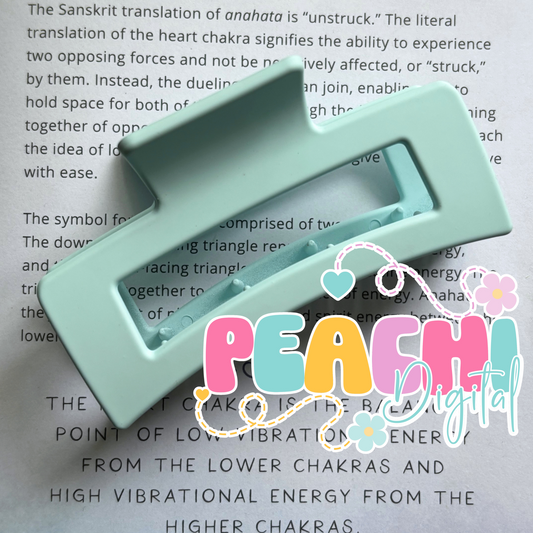 Pastel Sage Hair Clip