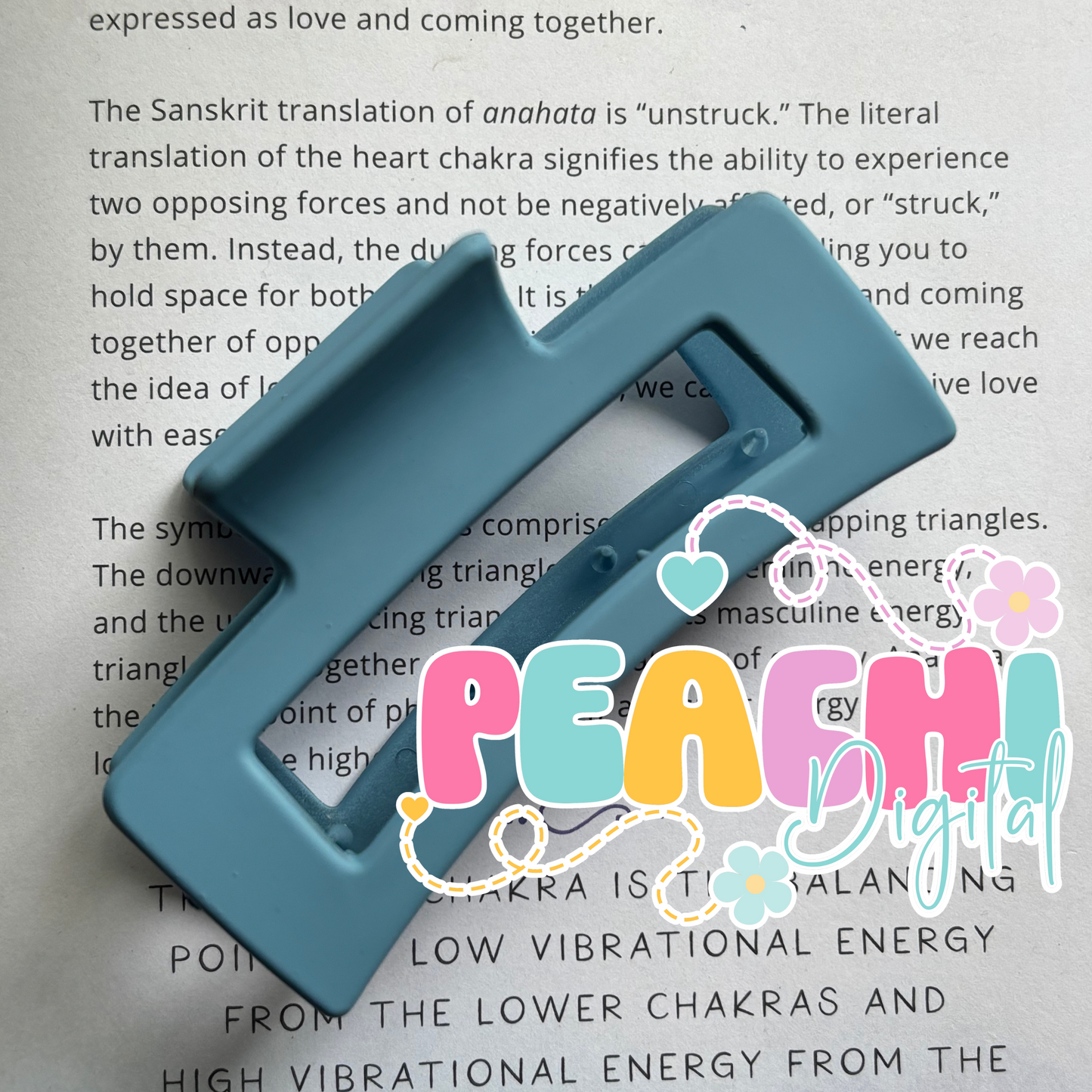 Grey/Blue Hair Clip