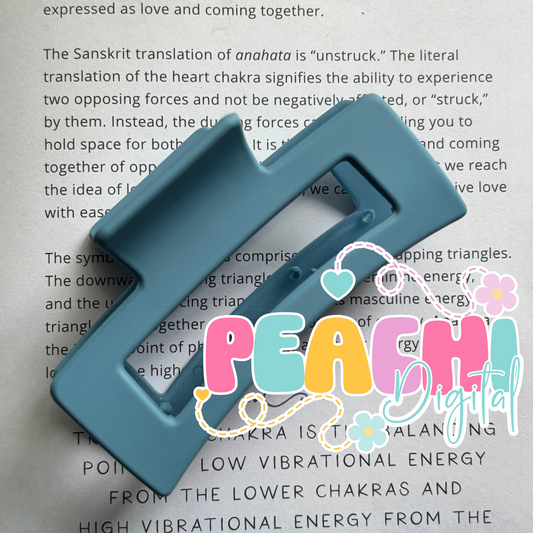 Grey/Blue Hair Clip