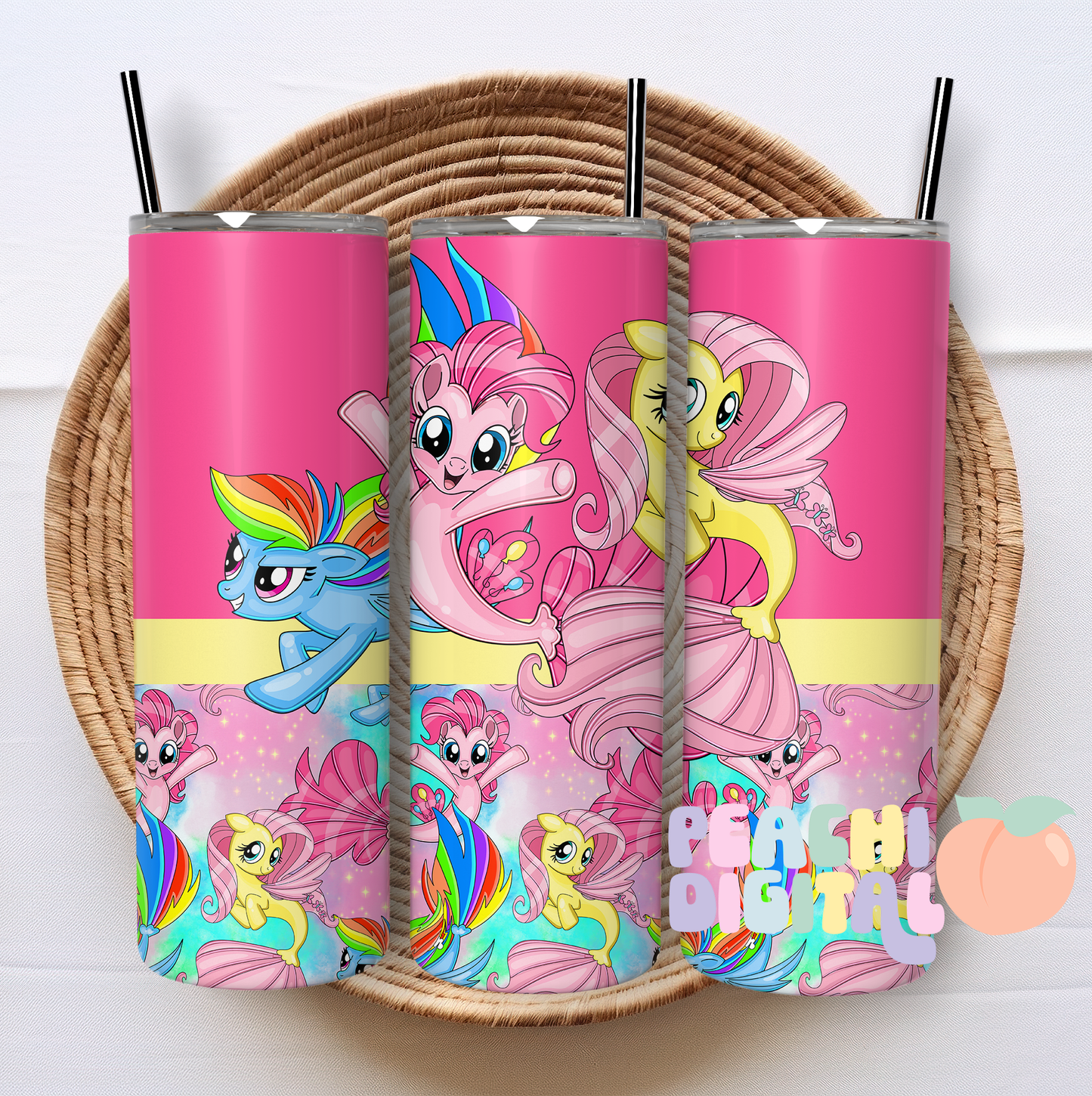 Pony Mermaid Pink Sublimation Print