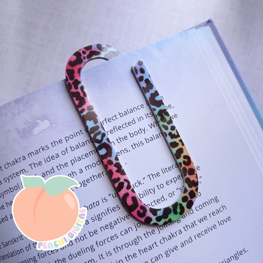 Rainbow leopard Clip Bookmark