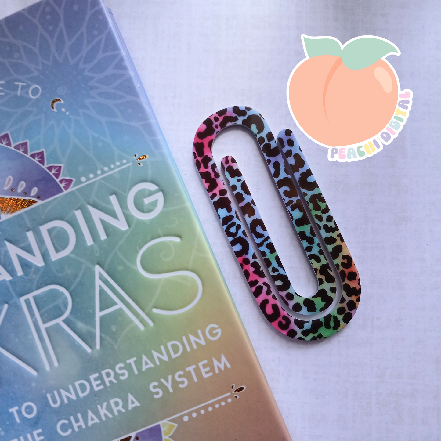 Rainbow leopard Clip Bookmark