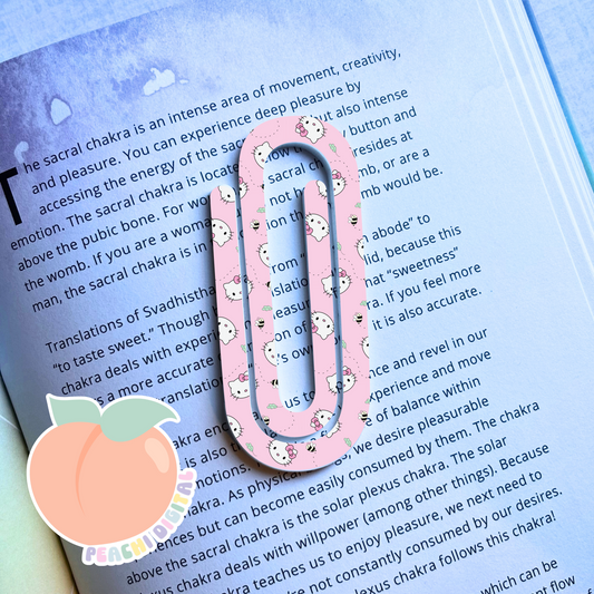 Hello Bee Pink Clip Bookmark